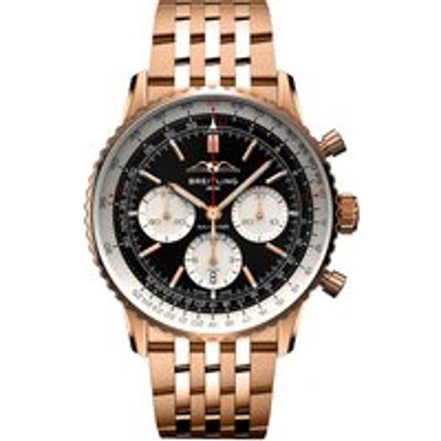 Breitling Navitimer B01 Chronograph 43 Black 18k Red Gold Watch