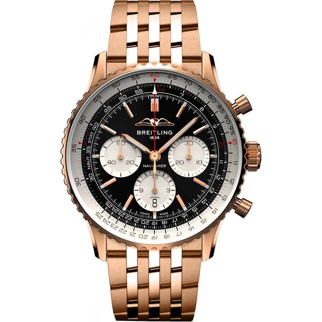 Breitling Navitimer B01 Chronograph 43 Black 18k Red Gold