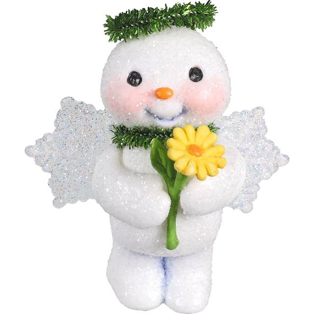 Hallmark Keepsake Plastic Christmas Ornament 2022  Snow Angel Holding Flower