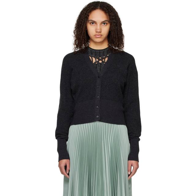 Joseph Black Brushed Cardigan - 0212 Charcoal - L
