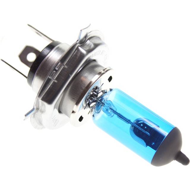 H4 Halogen Light Bulb Set, Super White MT-439 60/55 W 12 V, Xenon Look 5500 K & E Certification Mark