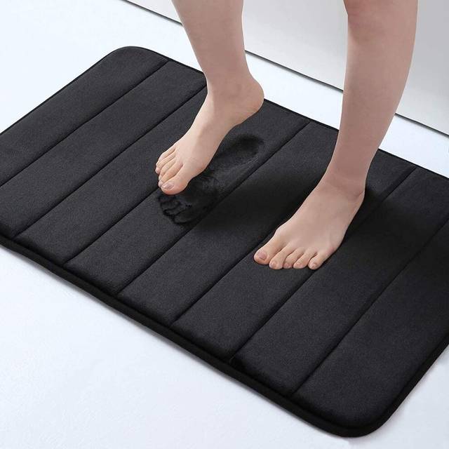 Soft Memory Foam Bath Mat - Non-Slip Bathroom Floor Mats Absorbent Bath Pedestal Mat