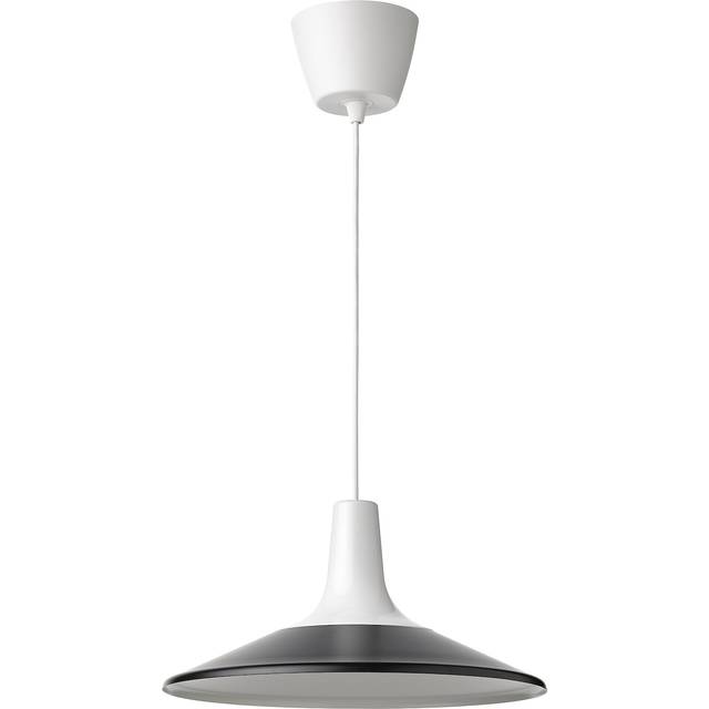 FYRTIOFYRA taklampa, vit/svart, 38 cm