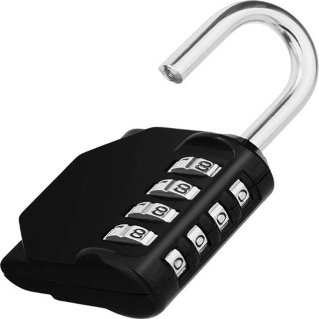 (Black) Combination Padlockä¸¨4 Digit Combination Locker Padlock