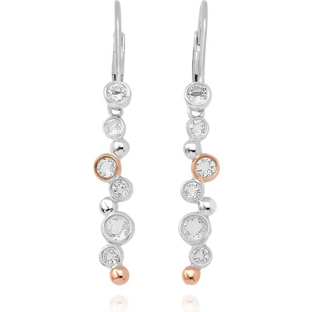 Clogau® Celebration Sterling Silver Drop Earrings with Topaz