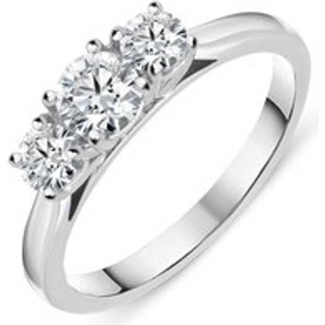 Platinum 0.76ct Diamond Brilliant Cut Trilogy Ring
