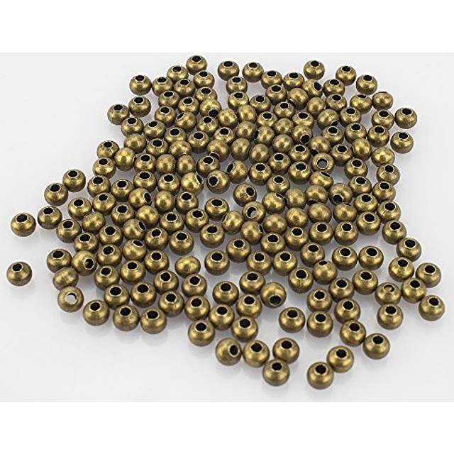 LolliBeads R Antiqued Bronze Smooth Round Metal Beads 4 mm 600 Pcs
