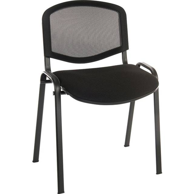 Conference Mesh Back Stackable Chair Black - 1500MESH-BLK