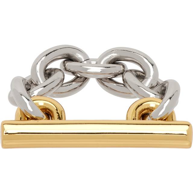 Rabanne Gold & Silver XL Link Chain Ring - M042 Silver / Gold - FR 51