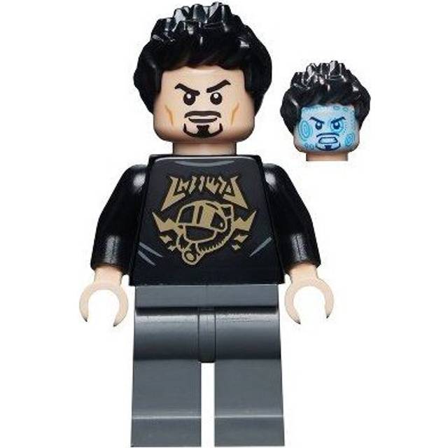 LEGO Marvel Super Heroes Tony Stark Black Jumper Minifigure from 76194