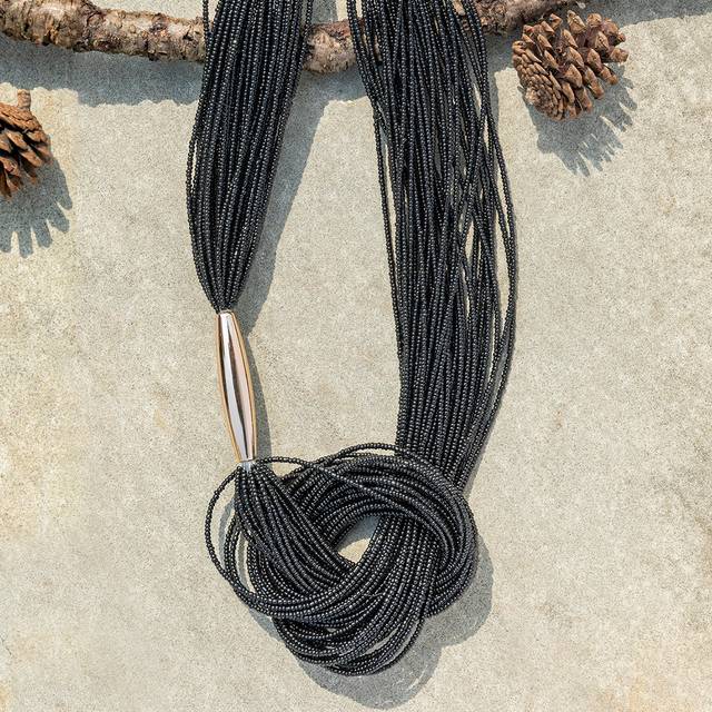 SHEIN 1pc Women&#39;s Minimalist Rice Beads Necklace