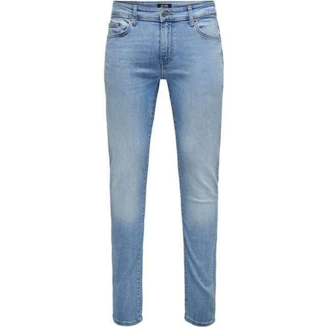 Only & Sons - Loom Slim Light Blue Denim - Jeans - blue - W33 / L34 - 98% Cotton, 2% Elastane,Denim