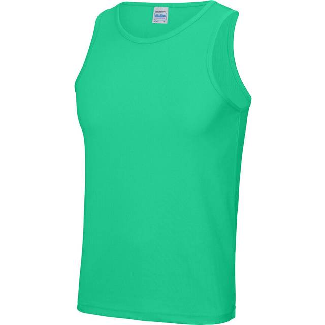 (L, Jade) AWDis Just Cool Mens Sports Gym Plain Tank / Vest Top