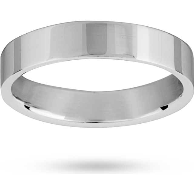 4mm Low Domed Ladies Court Wedding Ring In Palladium - Ring Size N