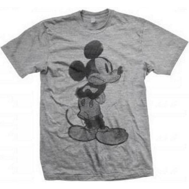 (M, Grey) Disney Unisex Adult Mickey Mouse Sketch T-Shirt