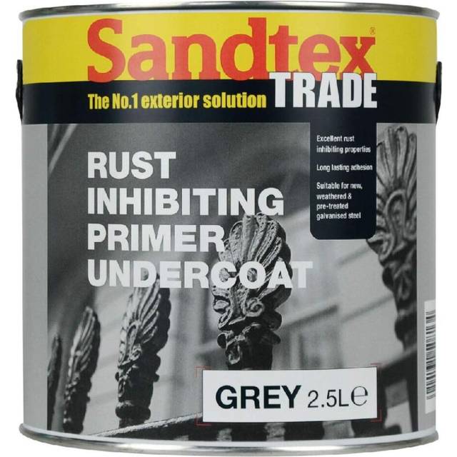 Sandtex trade rust inhibiting primer exterior metal undercoat - grey paint 2.5l