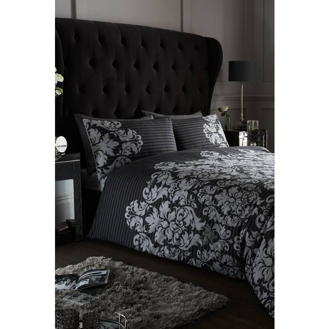 GC Printed Duvet Cover Set - Black (Single - 1 Standard Pillowcase)