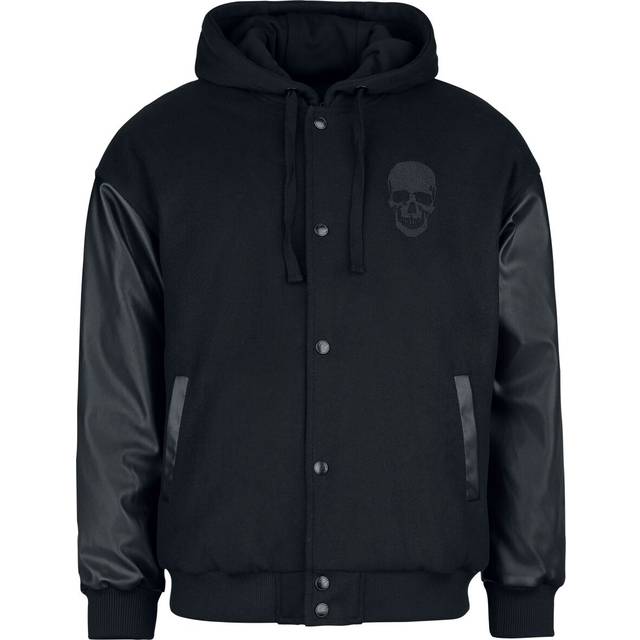 Black Premium by EMP Varsity jacket with faux leather details Varsity Jacket black - L