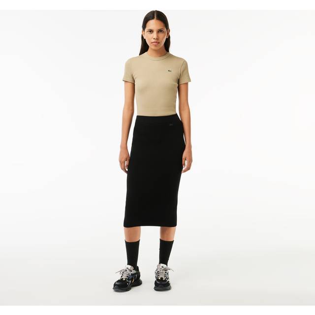 Lacoste Seamless Knit Penicl Skirt - Black