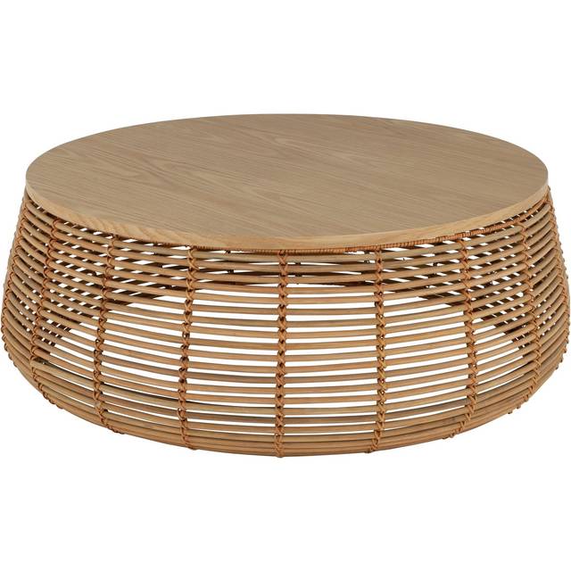 Habitat Hazel Rattan Round Coffee Table - Natural