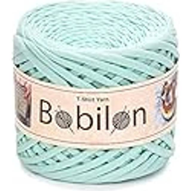 T-Shirt Yarn Cotton Fettuccini Zpagetti - Crocheting Knitting Macrame T Shirt Yarn - 100 Meter 5-7 mm Mint