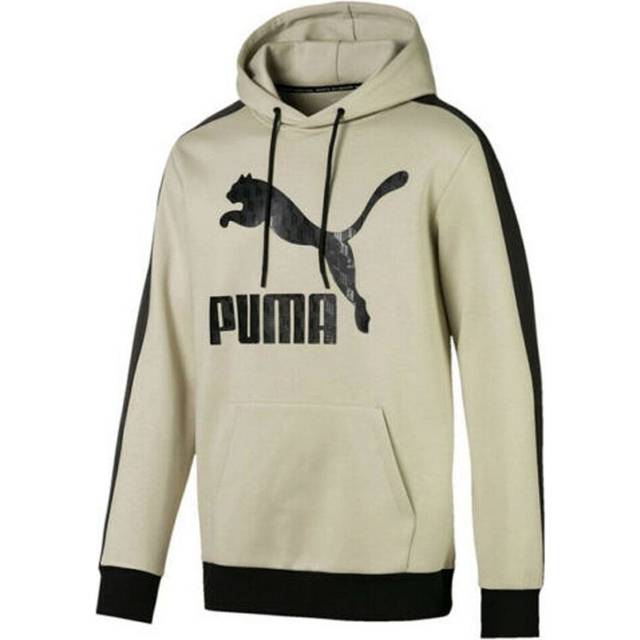 Puma Luxe Pack Long Sleeve Pullover Beige Mens Hoodie 596739 32 - Black Cotton - Size Small