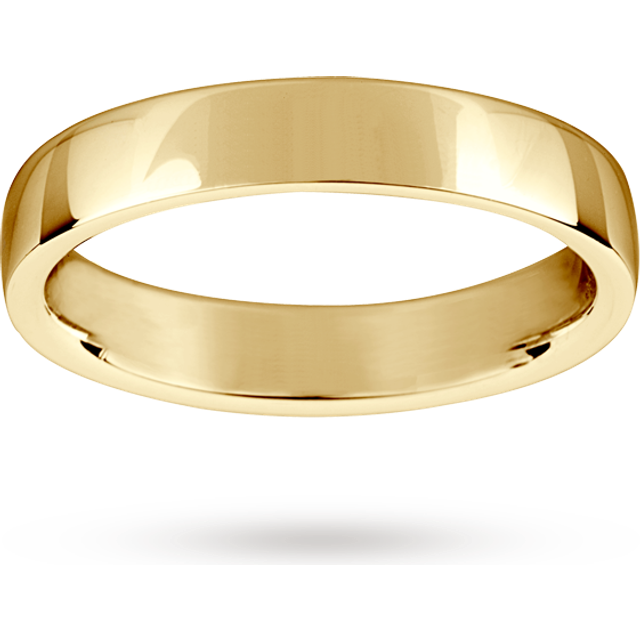 4mm Low Domed Gents Court Wedding Ring In 18 Carat Yellow Gold - Ring Size P
