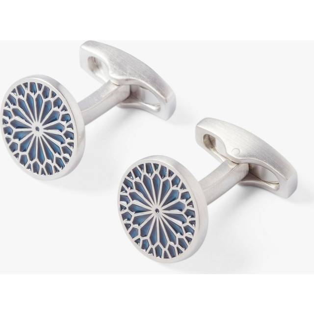 Simon Carter Stained Glass Window Cufflinks, Navy