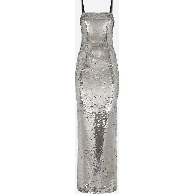 Dolce & Gabbana Long Sequined Dress - Man Dresses Silver 46