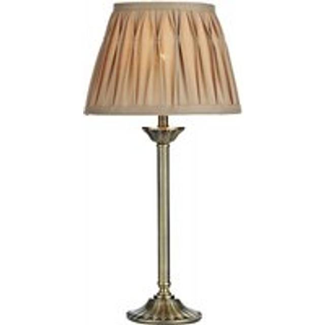 dar lighting HAT4275 Hatton Table Lamp Antique Brass with Shade