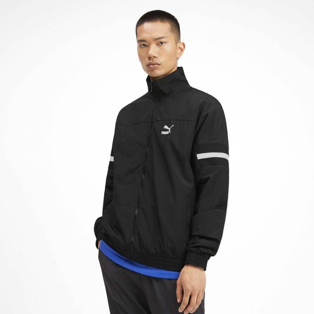 Puma XTG Woven Long Sleeve Zip Up Black Mens Track Jacket 595310 01 - White - Size Large