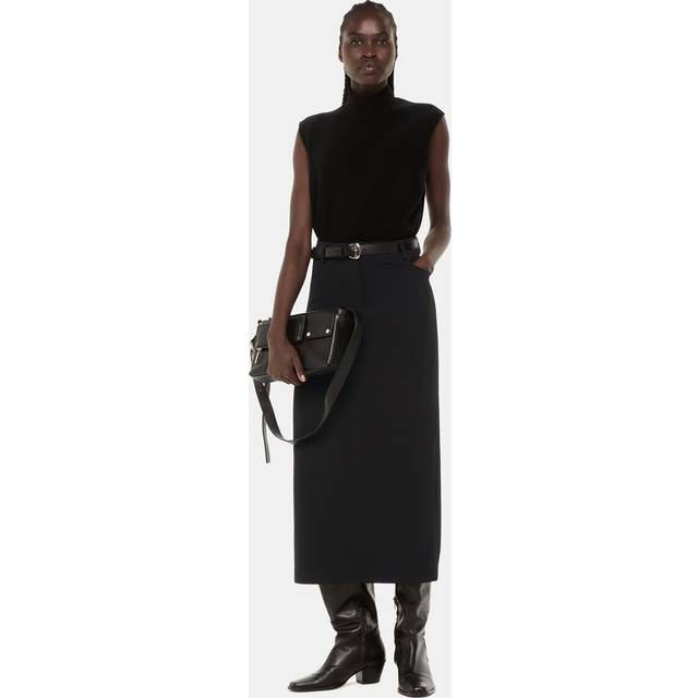 Black Abigail Tailored Midi Skirt (14)