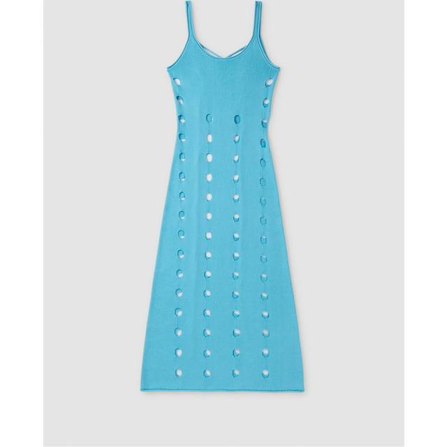 House of Sunny Canopy Knit Midi Dress Colour: Blue Size: 8