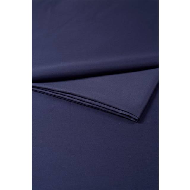 400TC Luxury Cotton Sateen Plain Dye Bedding Flat Sheets - Navy - Single Flat