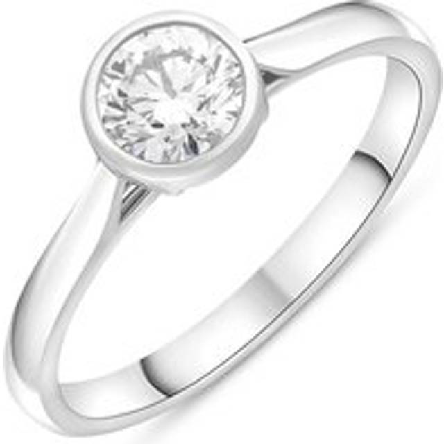 Platinum 0.50ct Diamond GIA Certified Wed Fit Solitaire Ring - K