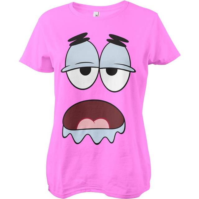 Spongebob patrick big face girly tee damen t-shirt pink