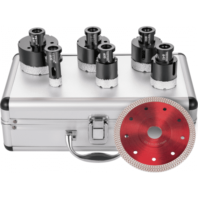 6pcs Diamond Hole Saw Drill Bit Set Ceramic Tile Cutting 4/5'-2-3/5' - Vevor
