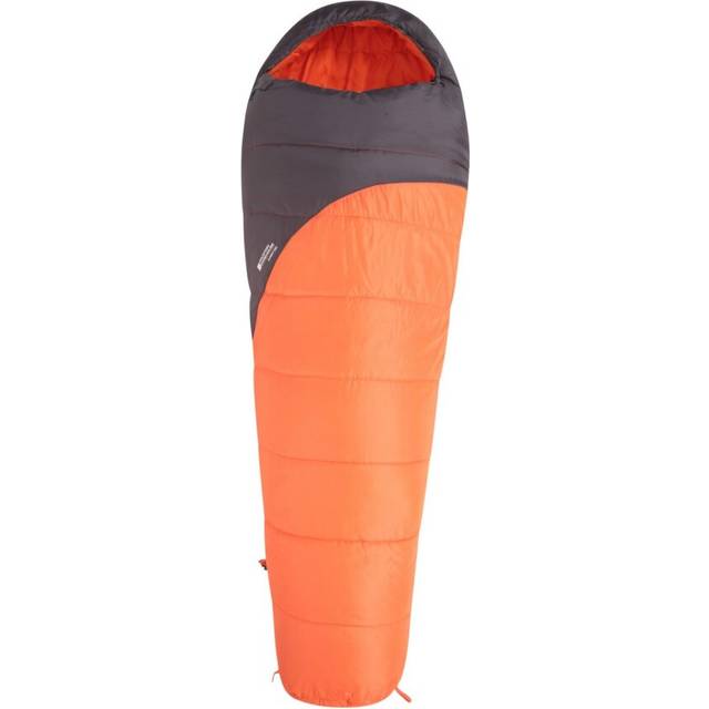 (200cm, Orange/Black) Mountain Warehouse Summit 250 Left Zip Mummy Sleeping Bag