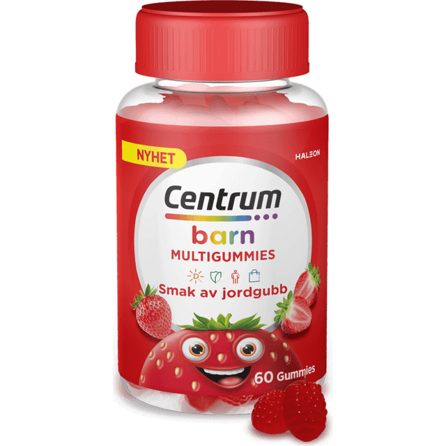 Centrum Barn Multivitamin Gummies, Jordgubb, 60 st