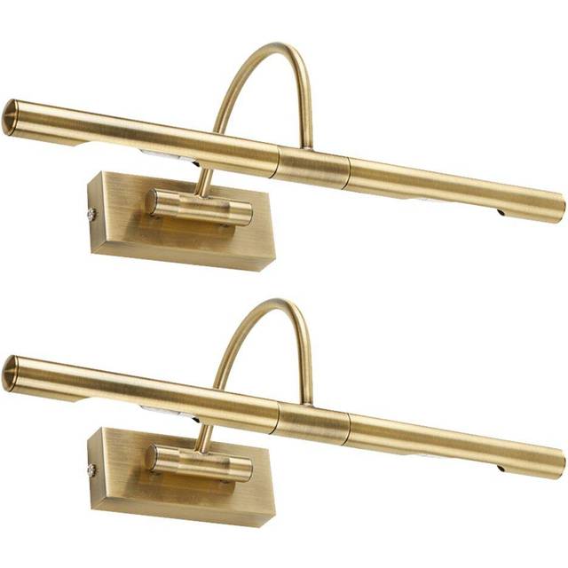 Capri Pair of Gold Indoor Wall Light