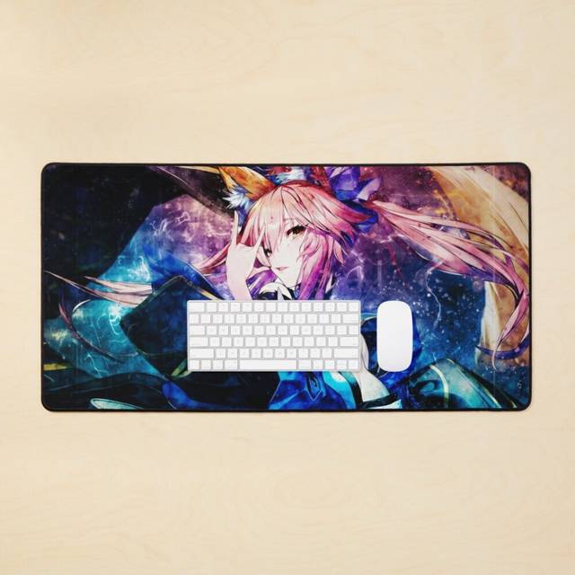 Desk Mat Caster Tamamo no Mae Fate Grand Order Large Gaming Mouse Pad 35x16 inch