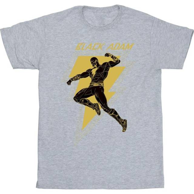 Black Adam Golden Bolt Chest T-Shirt - Grey - XXL