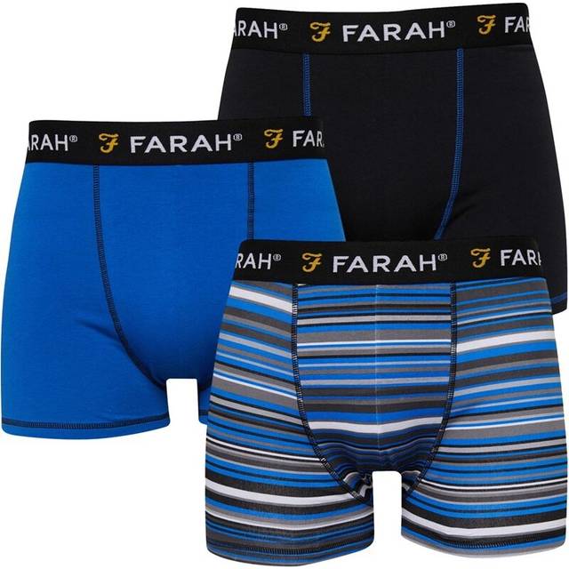 (SITKA, S) Farah Mens Designer Boxer Shorts 3 Pack Set