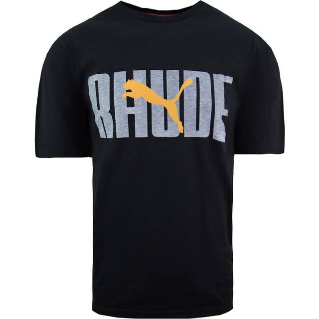 Puma x Rhude Graphic Short Sleeve Crew Neck Black Mens T-Shirt 596757 51 Cotton - Size X-Small