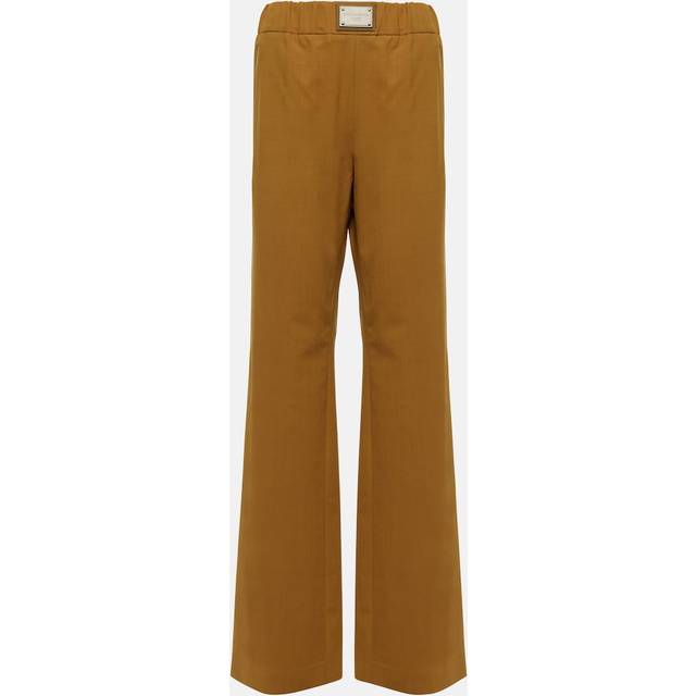 Dolce&Gabbana Wool-blend wide-leg pants - brown (UK 16)