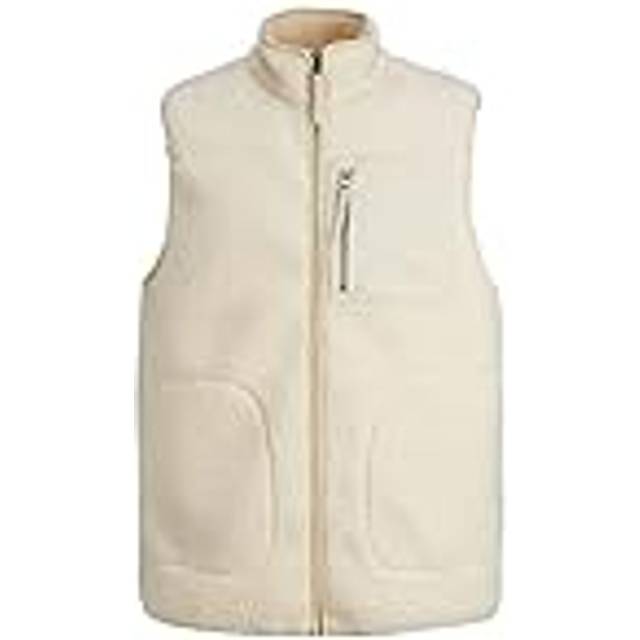 JACK & JONES Herr Jorpark Teddy kroppsvärmare Sn väst, Havregryn, XL