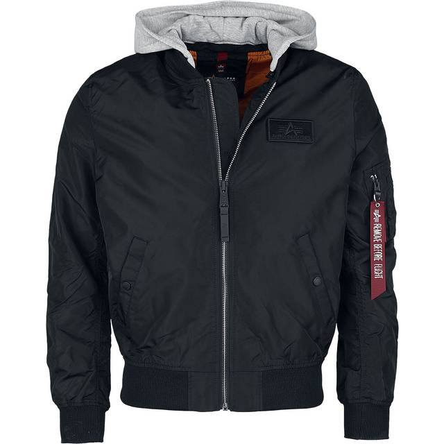 Jacket Alpha Industries MA-1 TT Hood BP Reflective Jacket Black L (L)
