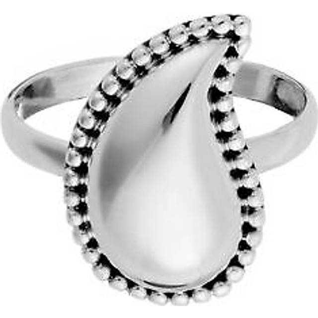 Sterling silver ring indian style curved teardrop pear shaped - 81stgeneration