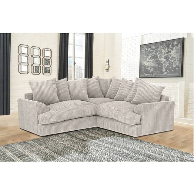 Portland Florexa Modern 5 Seater Cream Jumbo Cord Corner Sofa