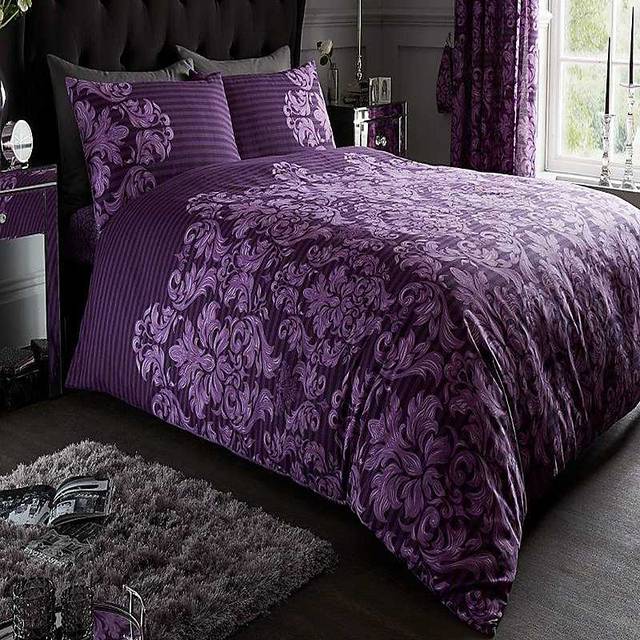 GC Printed Duvet Cover Set - Purple (Single - 1 Standard Pillowcase)